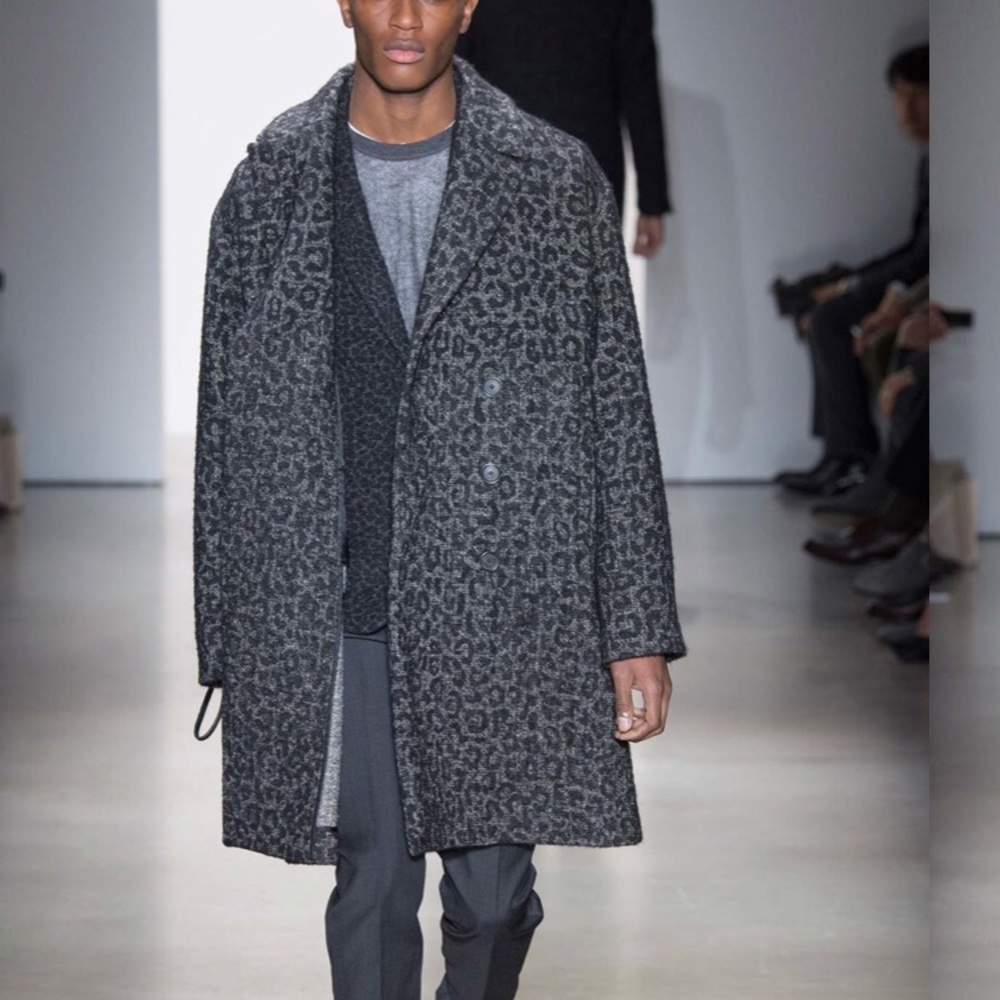 Calvin Klein Collection tweed oversized coat